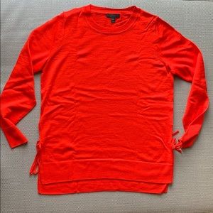 JCrew side slit crewneck sweater